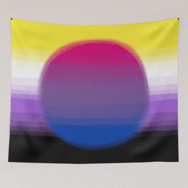 Item preview, Watercolor Non-Binary Bisexual Pride Flag designed and sold by Sum-Thangs.
