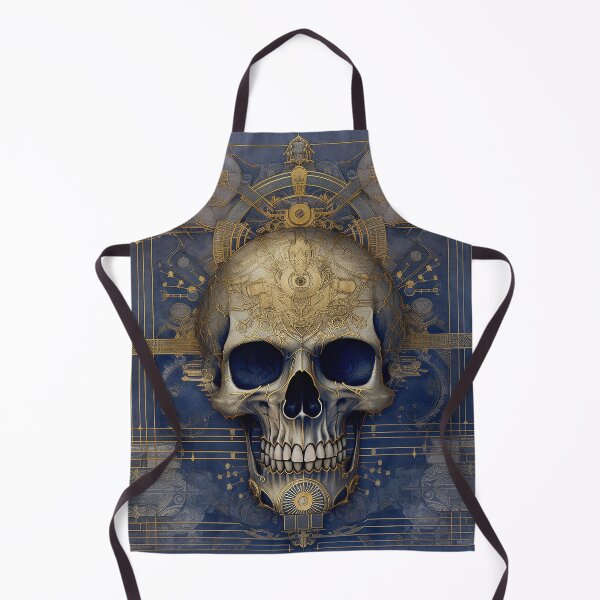 Item preview, Art Nouveau Gold Inlaid Skull designed and sold by BandanaMontana.