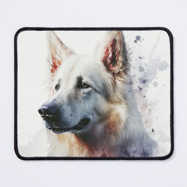 Item preview, Watercolor White Swiss Shepherd Dog designed and sold by AxeWave.