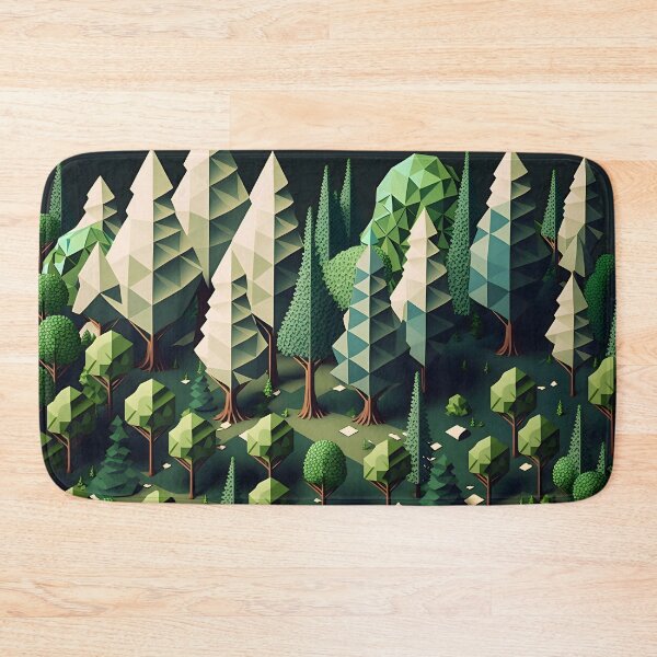 Item preview, Geometric shapes forest pattern designed and sold by NavyPanda.