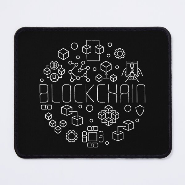 Item preview, Blockchain Distressed Design in outline Style for cryptocurrency and block chain fans. Block-chain thin line word Circle Design for Nerds  designed and sold by venomousvector.