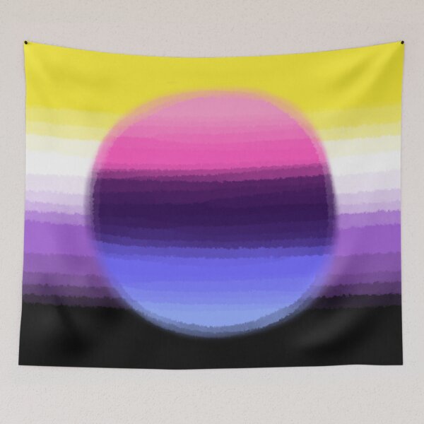 Item preview, Watercolor Non-Binary Omnisexual Pride Flag designed and sold by Sum-Thangs.