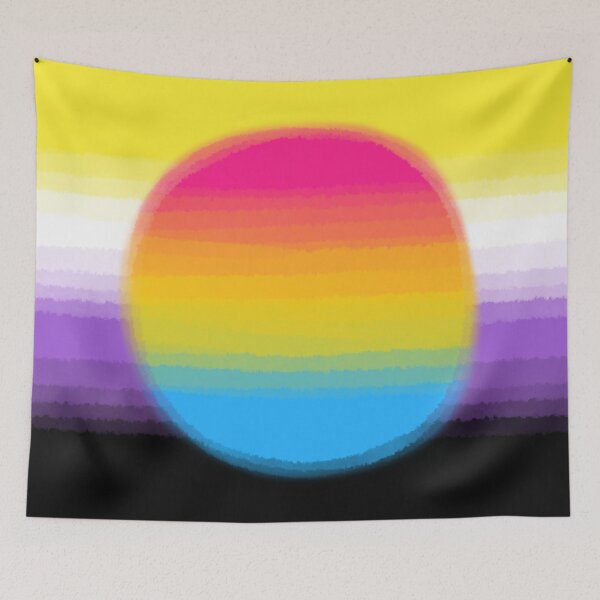 Item preview, Watercolor Non-Binary Pansexual Pride Flag designed and sold by Sum-Thangs.