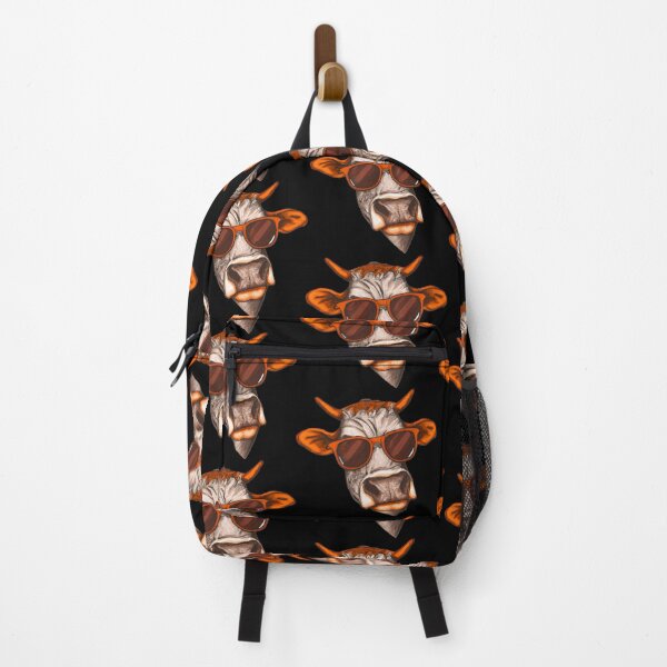 Item preview, Cow wearing sunglasses cool bull vintage orange designed and sold by jnhayes13.