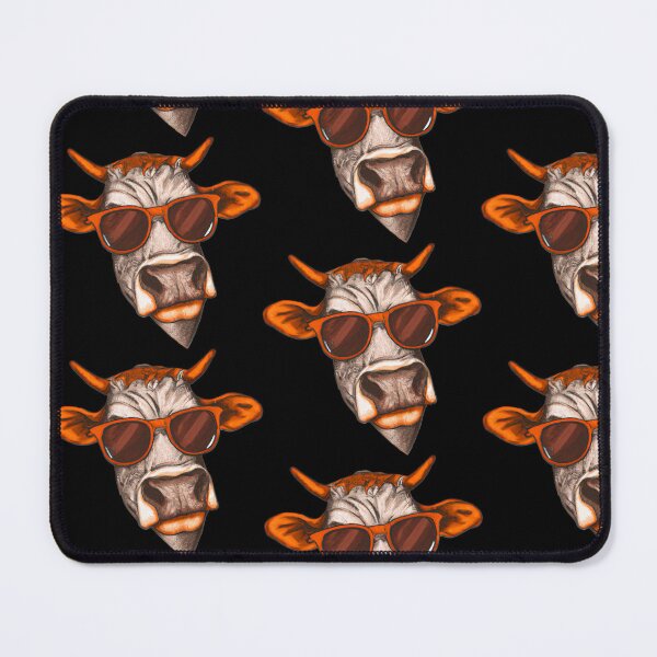 Item preview, Cow wearing sunglasses cool bull vintage orange designed and sold by jnhayes13.