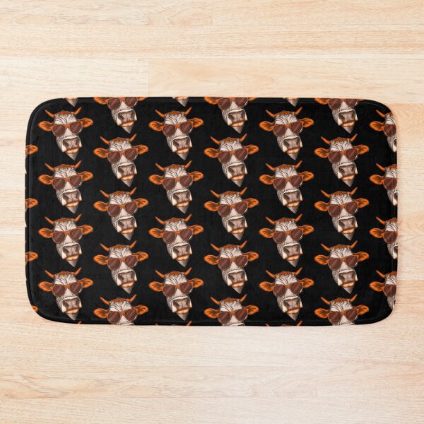 Item preview, Cow wearing sunglasses cool bull vintage orange designed and sold by jnhayes13.
