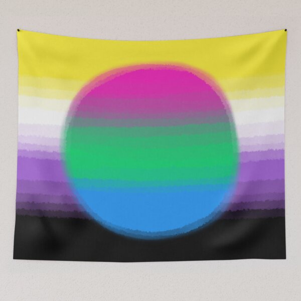 Item preview, Watercolor Non-Binary Polysexual Pride Flag designed and sold by Sum-Thangs.