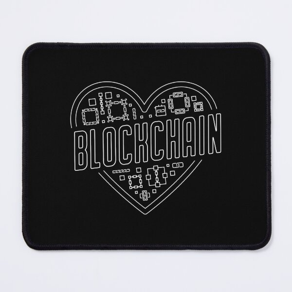 Item preview, I Love Blockchain thin line design for cryptocurrency and block chain fans. Block-Chain Technology outline minimal Heart! designed and sold by venomousvector.