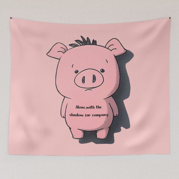 Item preview, Piglet and its shadow designed and sold by Cahlie Li.