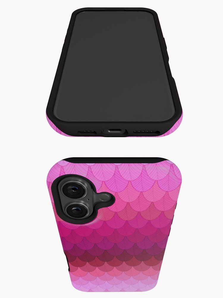 Thumbnail 3 of 4, iPhone Case, Pink feathers - glamorous pattern by Cecca Designs designed and sold by Cecca-Designs.