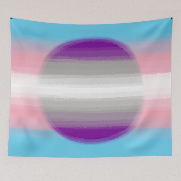 Aperçu de l'œuvre Watercolor Transgender Greysexual Pride Flag créée et vendue par Sum-Thangs.