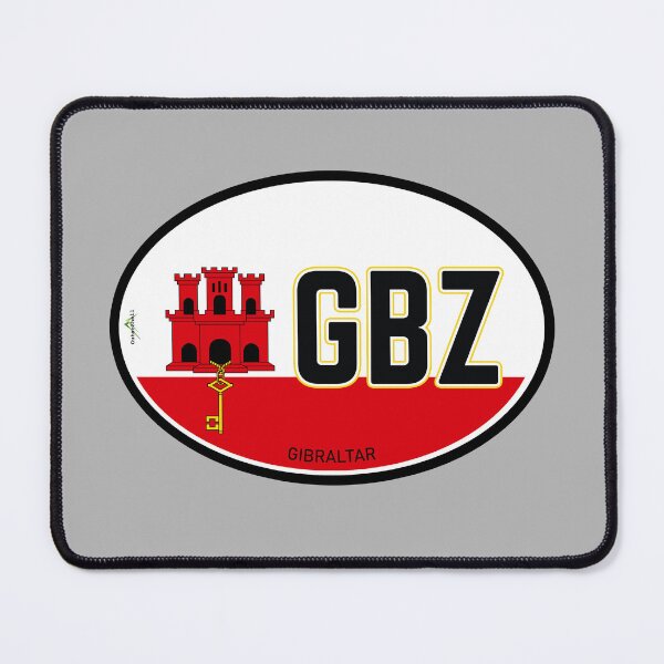 Item preview, GIBRALTAR Flag Gibraltarian Flag Vehicle ID Flag Oval Sticker T-Shirt 01 designed and sold by OuterShellUK.