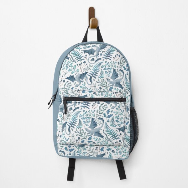 Item preview, Forest dragons in shades of blue on white designed and sold by adenaJ.