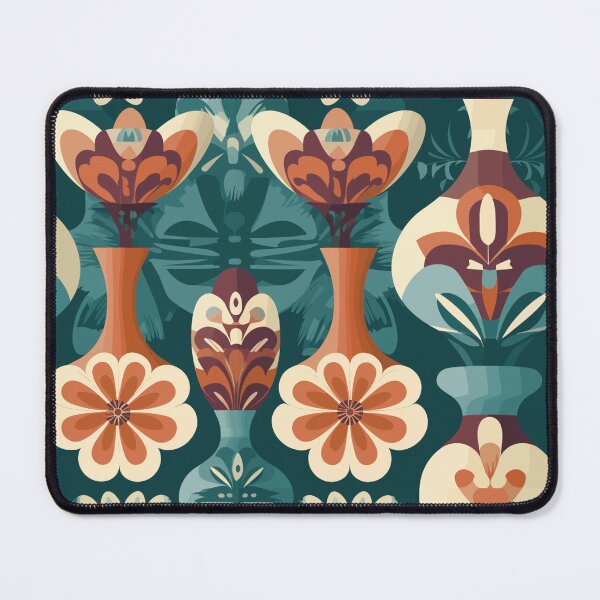 Item preview, Mary Quant-Inspired Florals in Stylish Vases designed and sold by TopArtsy.