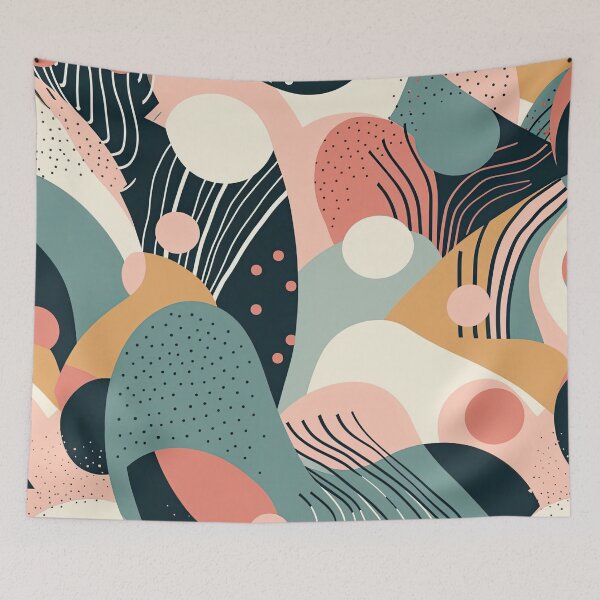 Item preview, Modern abstract blue and pink seamless pattern designed and sold by Acim0.