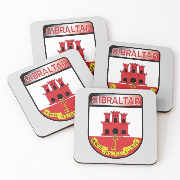 Item preview, GIBRALTAR Flag Gibraltarian Flag Shield Flag Sticker T-Shirt 02 designed and sold by OuterShellUK.
