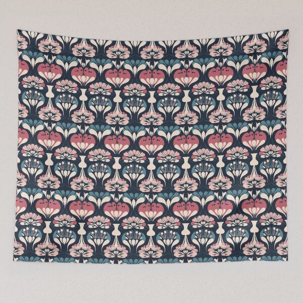 Item preview, Retro Vase Florals Channeling Mary Quant's Style designed and sold by TopArtsy.