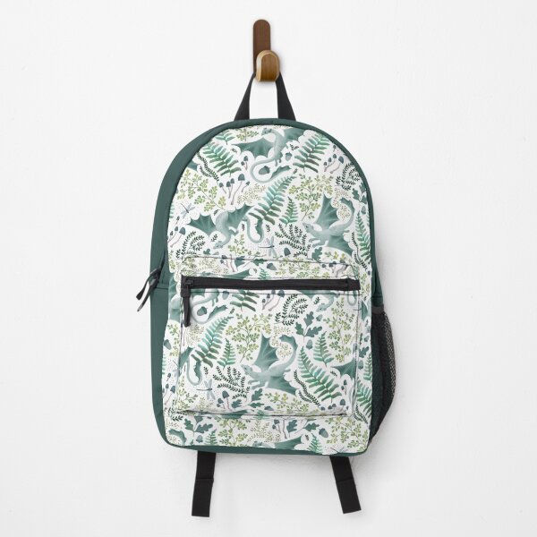 Item preview, Forest dragons in shades of green on white designed and sold by adenaJ.