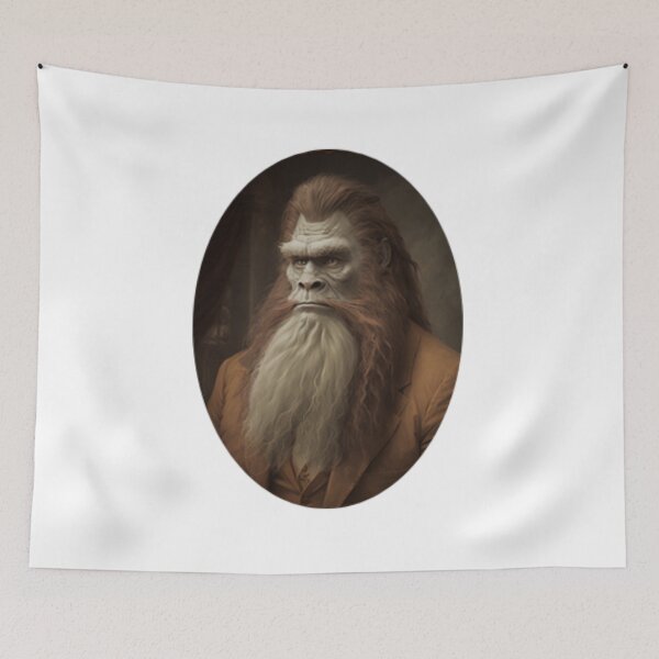 Item preview, Elegant Sasquatch Portrait designed and sold by AndSoWeWeep.