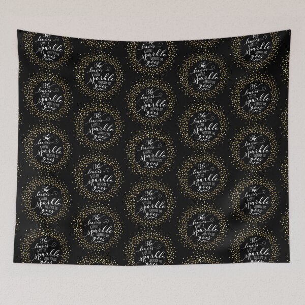 Item preview, She Leaves a Little Sparkle Faux Gold designed and sold by Star Stream Design.