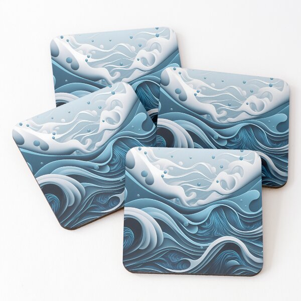 Item preview, Abstract sea waves designed and sold by NavyPanda.