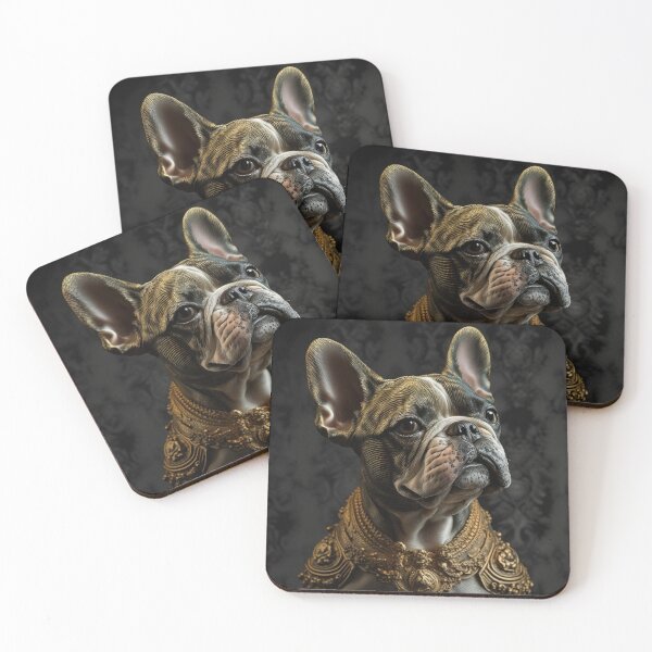 Item preview, Elegant French Bulldog sculpture portrait with Gold Filigree designed and sold by Tio-Tecun.