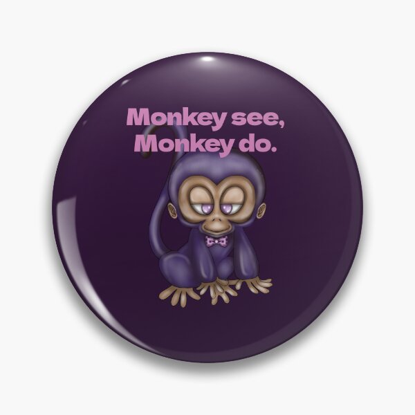 Item preview, Monkey see monkey do, fun animal design cartoon designed and sold by La Loca.