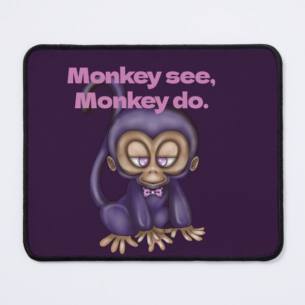 Item preview, Monkey see monkey do, fun animal design cartoon designed and sold by La Loca.
