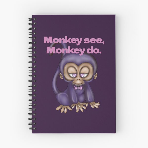 Item preview, Monkey see monkey do, fun animal design cartoon designed and sold by La Loca.