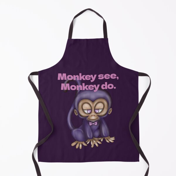 Item preview, Monkey see monkey do, fun animal design cartoon designed and sold by La Loca.