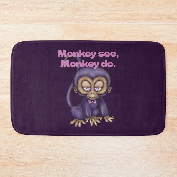 Item preview, Monkey see monkey do, fun animal design cartoon designed and sold by La Loca.
