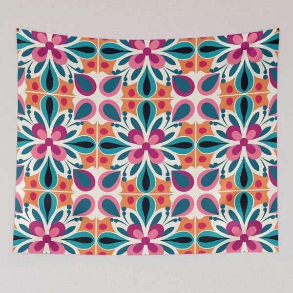 Item preview, Vibrant Mary Quant-Inspired Jumbo Florals designed and sold by TopArtsy.