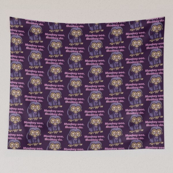 Item preview, Monkey see monkey do, fun animal design cartoon designed and sold by La Loca.