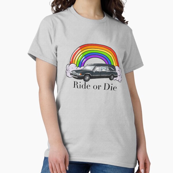 Item preview, Ride or Die Hearse and Rainbow designed and sold by Lairofthebeast.