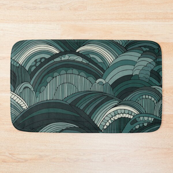 Item preview, Detailed Green Wave Pattern designed and sold by colorcraze-.