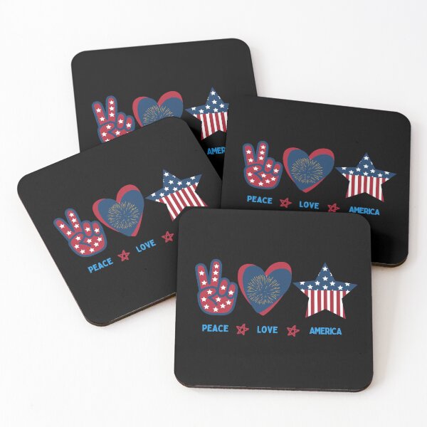 Item preview, Peace Love America Patriotism designed and sold by Poppies-Express.