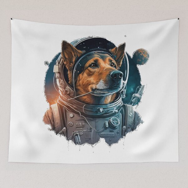 Item preview, Space Dog Mode in a Space Suit Staring through stars and planet designed and sold by Tatsme.