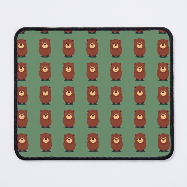 Item preview, Vector Happy Bear Pattern on Green Background designed and sold by Aaron2610.