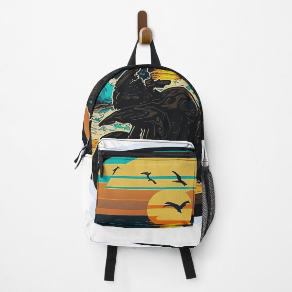 Item preview, Motorcycle adventure rider with sunset and sea waves designed and sold by YammsDesign.