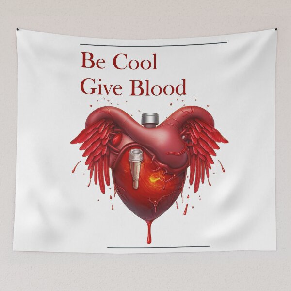 Item preview,  Be Cool Give Blood Donate Save Lives Sticker designed and sold by TheCreativeFab.