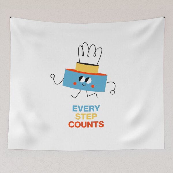 Item preview, Every Step Counts | Childrens Sports Funny Running Runner Marathon  designed and sold by Amir Abou-Roumié.