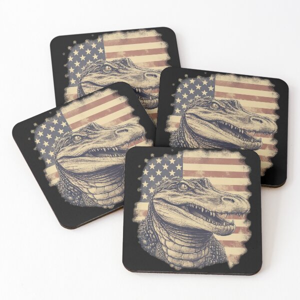 Item preview, Florida Alligator Land of America the Free Patriotic 4th of July  designed and sold by Dreamakerstudio.
