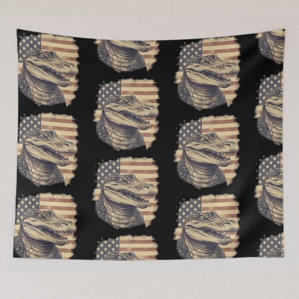 Item preview, Florida Alligator Land of America the Free Patriotic 4th of July  designed and sold by Dreamakerstudio.