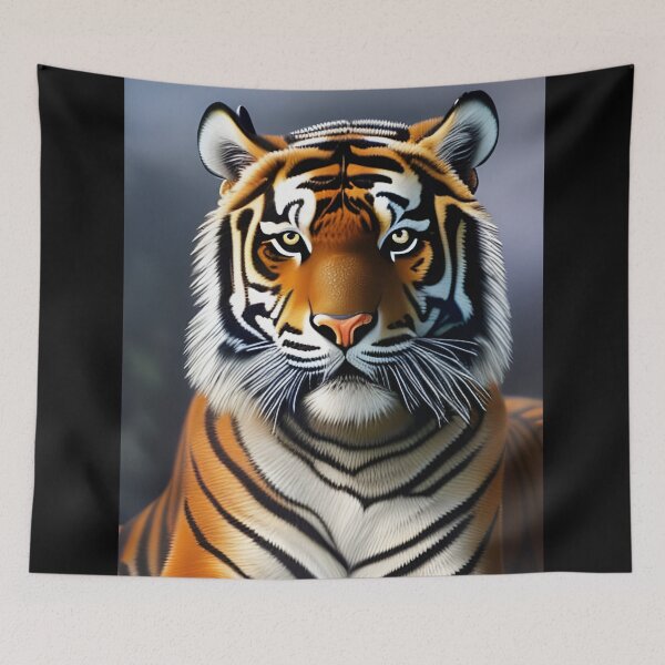 Artikelvorschau, Tigerportrait, pastos, Ai Generated Art entworfen und verkauft von ACC .