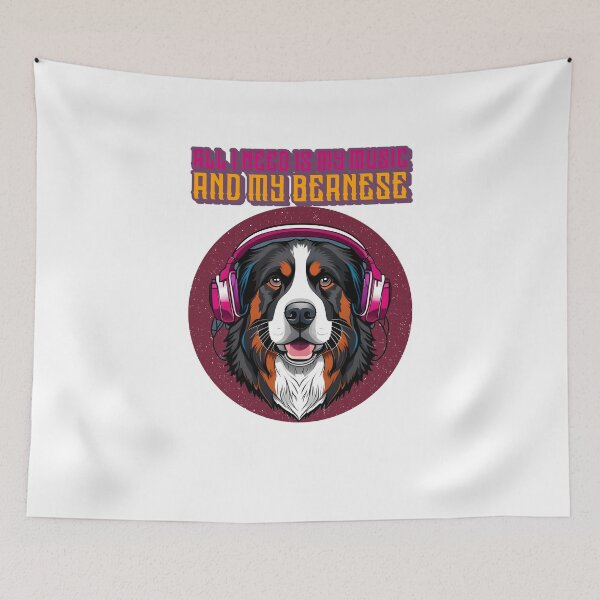 Item preview, All I Need is My Music and My Bernese – Funny Bernese  designed and sold by Queen1120.