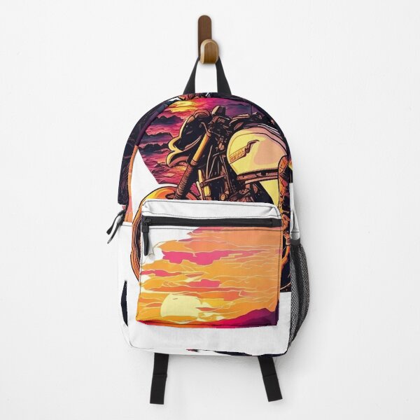 Item preview, Cafe racer motorcycle rider enjoying sunset designed and sold by YammsDesign.