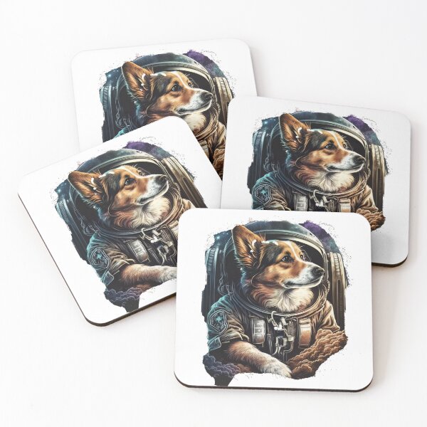 Item preview, Space Dog travelling in futuristic space suit designed and sold by Tatsme.