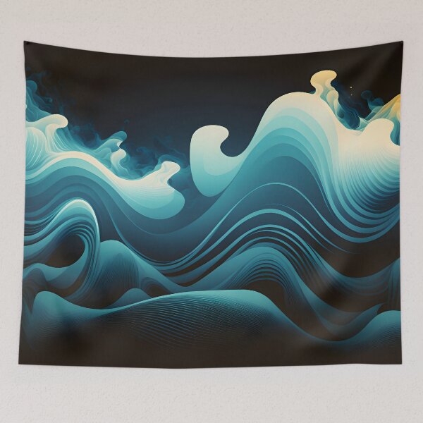 Item preview, Abstract sea waves designed and sold by NavyPanda.