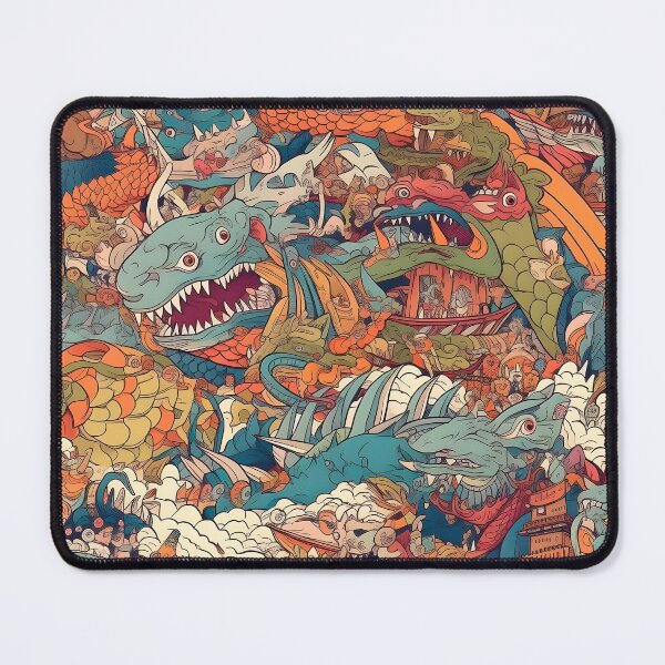 Item preview, Evil Monsters Retro Pattern designed and sold by SecretDicer.