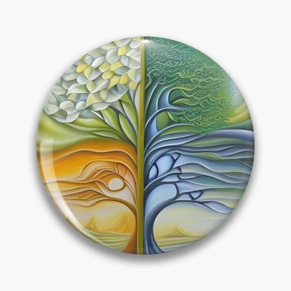 Artikelvorschau, 4 Seasons A Visionary Style AI Digital Art Print entworfen und verkauft von KLP-Magick.
